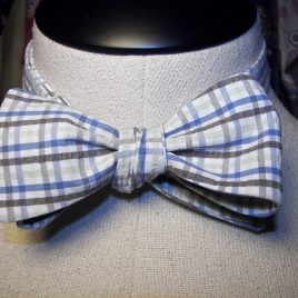 Cotton Batwing (Blue/Green Plaid Seersucker)
