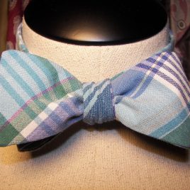 Cotton Batwing (Blue/Green Madras Plaid)