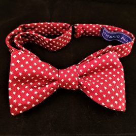 Silk Butterfly (Red with White Stars)