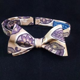 Silk Butterfly (Tan/Purple Flowers)