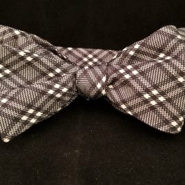 Silk Butterfly (Black & White Plaid)