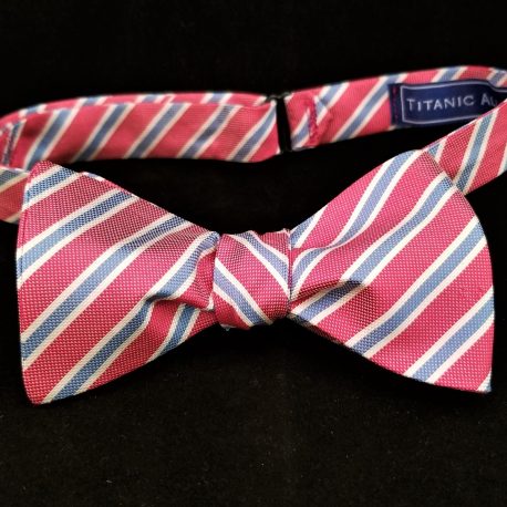 pink blue stripe tied