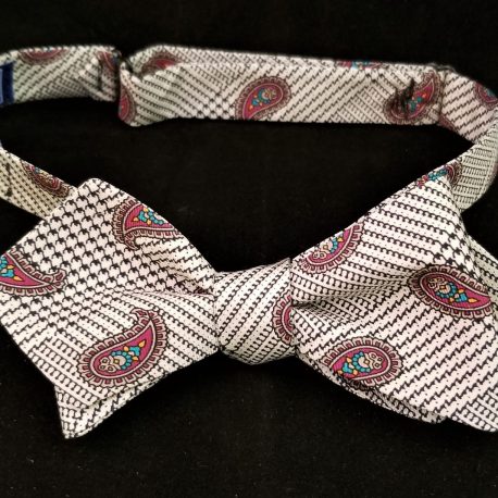 white plaid paisley dp tied